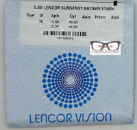 Очковая линза Lencor 1.56 SUNSENSY STAR+DRV