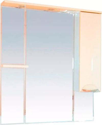 Зеркало-шкаф Misty Кристи 90 правый бежевый, с подсветкой