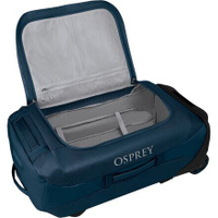 Спортивная сумка на колесах Transporter объемом 90 л. Osprey Packs, цвет Venturi Blue
