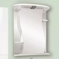 Зеркало-шкаф Misty Лиана 55 R с подсветкой, белый