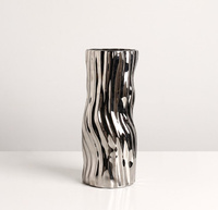 Ваза керамическая IST-072 | 28 см | серебро M-lion мебель