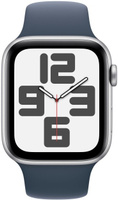 Умные часы Apple Watch SE (2023) 44mm Aluminum Case with Sport Band S/M (Цвет: Silver/Blue)