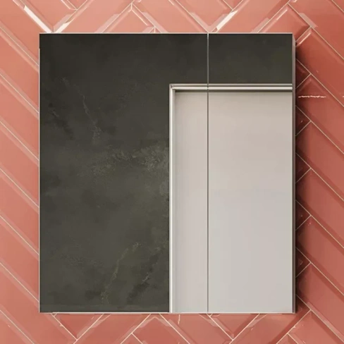 Зеркало-шкаф STWORKI Копенгаген 70 белое, навесное, прямоугольное, в современном стиле Stworki