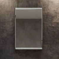 Зеркало-шкаф STWORKI Кронборг 55 см, навесной, в стиле лофт, черная, левый, прямоугольный Stworki