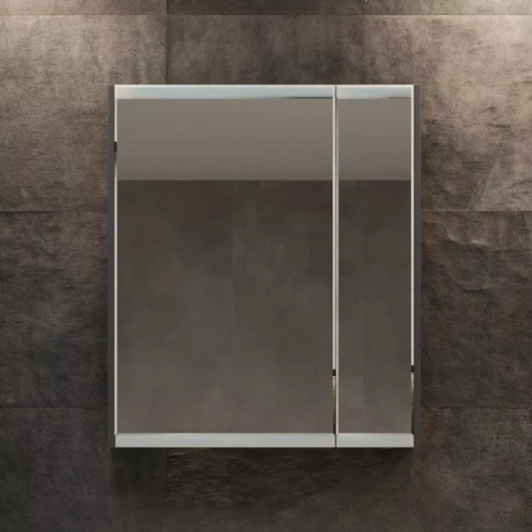 Зеркало-шкаф STWORKI Кронборг 70 см, навесное, в стиле лофт, черная, левый, прямоугольный Stworki