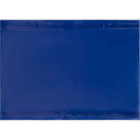 Карман для маркировки самоклеющийся горизонтальный синий 210 x 297 мм (10 штук в упаковке)