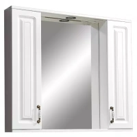 Зеркало-шкаф Stella Polar Кармела 85 с подсветкой белый