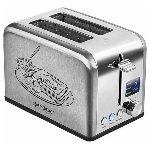 Тостер для хлеба ENDEVER SkyLine ST-143, 6 степеней прожаривания / функции быстрого извлечения тостов, разморозки, подог
