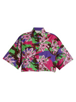 Укороченная рубашка с цветочным принтом Moncler, розовый