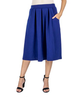 Женская классическая юбка длиной до колена 24seven Comfort Apparel, темно-синий