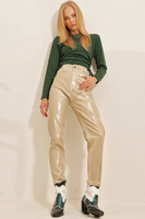 Женские джинсы для мам с золотым гипсом Trend Alaçatı Stili, золотой
