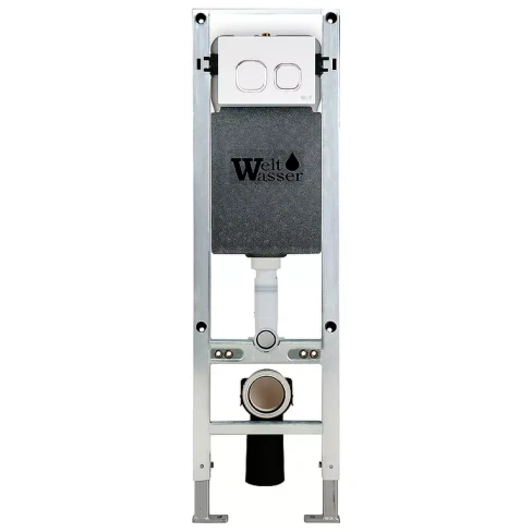 Система инсталляции WeltWasser WW AMBERG 350 ST MT-CR с кнопкой смыва матовый хром (10000008215)
