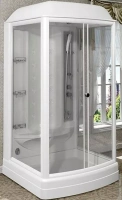 Душевая кабина Radomir Диана 108х118 профиль белый стекло прозрачное с гидромассажем