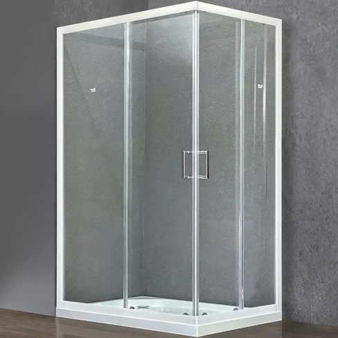 Душевой уголок Royal Bath HPD 110х80 профиль белый стекло прозрачное Royal bath