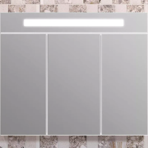 Зеркало - шкаф Opadiris Фреш 100 с подсветкой белый