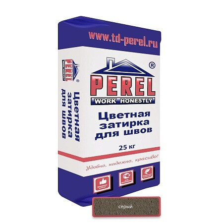 Серая затирочная смесь Perel RL 25 кг