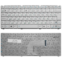 Клавиатура для ноутбука Asus N10, N10A, N10C, N10E, N10J, N10JC Series. Г-образный Enter. Белая, без рамки. PN: V090262B