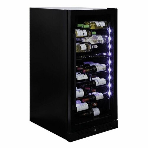 Винный холодильный шкаф Dunavox DX-58.258DB компрессорный (встраиваемый / отдельностоящий холодильник для вина на 58 бут