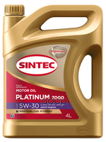 SINTEC Масло Моторное Platinum 7000 5W-30 Gf-6A, Sp Синтетика Sintec 4Л 600153