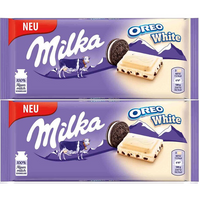 Шоколадная плитка Milka Oreo White / Милка Орео Вайт 2 шт. 100 г. (Германия)