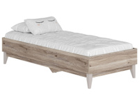 Двуспальная кровать Скандика Дуб смоки, 90х200 см, Без изголовья