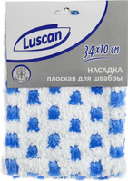 Товар для уборки Luscan Насадка МОП для швабры-флаундера (плоской) микрофибра 34х10 см белый