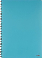 Бумажная продукция Комус Бизнес-тетрадь Classic А4 100 листов голубая в клетку на спирали