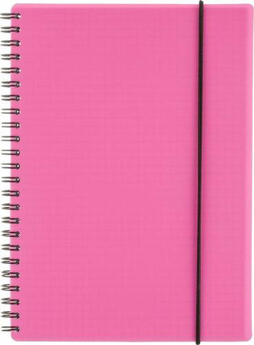 Бумажная продукция Attache Бизнес-тетрадь Неон А4 96 листов розовая в клетку на спирали