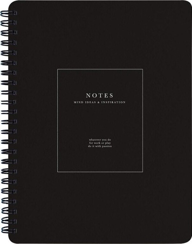 Бумажная продукция Be Smart Тетрадь на спирали Notes черная, 80 листов, клетка