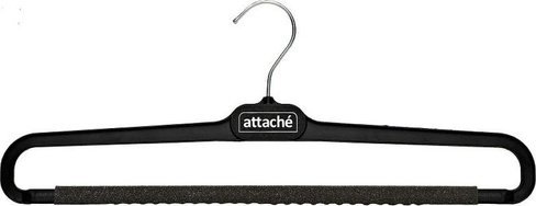 Хранение вещей Attache Вешалка-плечики для брюк С020 с поролоном черная 410 мм