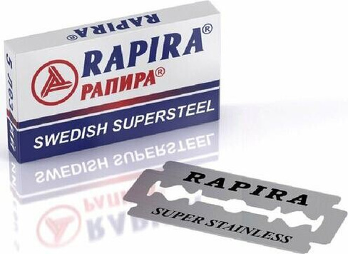 Средство для бритья Rapira Сменные лезвия для бритья Swedish Supersteel для Т-образного станка