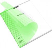 Бумажная продукция Erich Krause Тетрадь общая ученическая с пластиковой обложкой на скобе Классика CoverPrо Neon, зелены