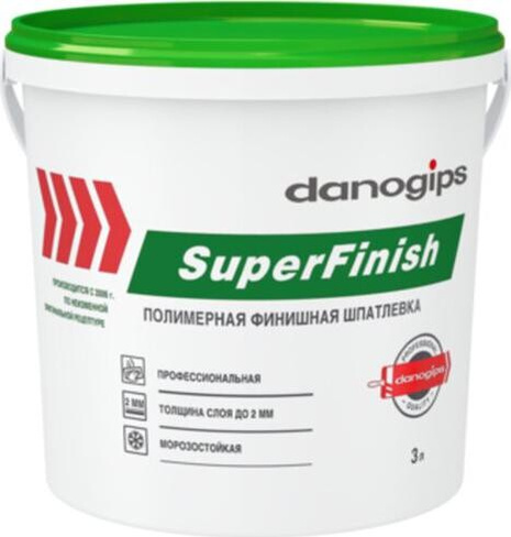 Строительная шпатлевка Danogips Универсальная шпатлевка SUPER FINISH