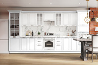 Набор кухонный Дрим 2 уровня прямой 4,20 Кухня 3,00+ПС600+ПД600 Белый Мрамор Белый 38 мм