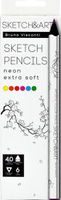Карандаш Bruno Visconti Скетч карандашицветные Sketch&Art Неоновые 30-0118/02 4 мм, 6цв