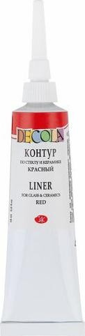Краска для рисования Decola Контур по стеклу и керамике красный 18 мл