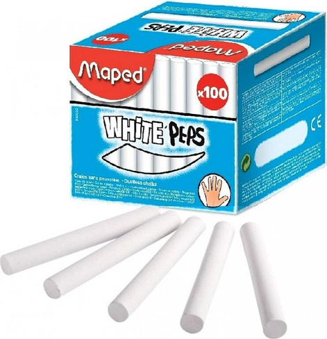 Мел Maped Мел White'Peps белый 100 штук