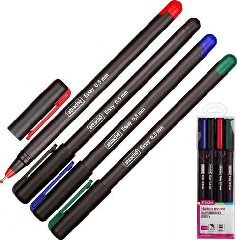 Ручка Attache Набор шариковых ручек Essay 4 цвета (толщина линии 0.5 мм)