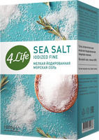 Сахар/соль 4LIFE Соль Морская йодированная мелкая 1кг