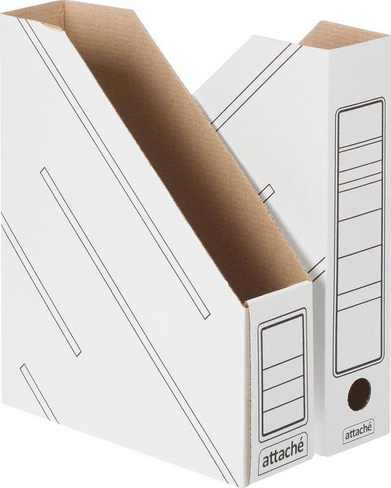 Другие канцтовары Attache Вертикальный накопитель картонный белый ширина 75 мм