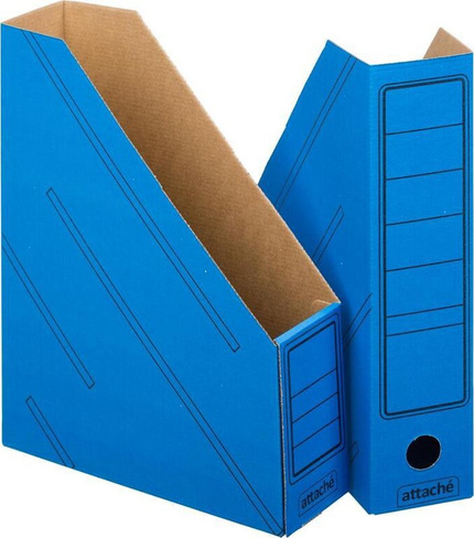 Другие канцтовары Attache Вертикальный накопитель картонный синий ширина 75 мм 4670024483361