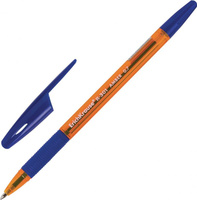 Ручка Erich Krause Ручка шариковая с грипом "R-301 Amber Grip", СИНЯЯ, корпус тонировый оранжевый, узел 0,7 мм, линия пи