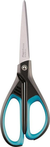 Ножницы бытовые Maped Ножницы "Essentials Soft", 210 мм, прорезиненные ручки, черно-синие, европодвес, 469210, 468310