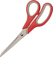 Ножницы бытовые Attache Ножницы "Comfort. Titanium grey", 190 мм, цвет красно-серый