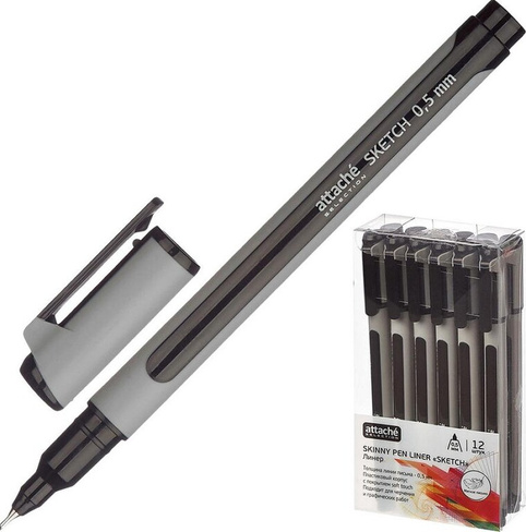 Ручка Attache Линер Sketch черный (толщина линии 0.5 мм)