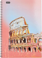Бумажная продукция Attache Бизнес-тетрадь Travel Italy А4 96 листов разноцветный в клетку на спирали