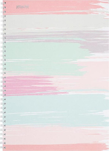 Бумажная продукция Attache Бизнес-тетрадь Pastel A4 80 листов разноцветная в клетку на спирали