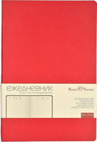 Блокнот Bruno Visconti Ежедневник недатированный Megapolis Flex искусственная кожа A5 136 листов красный