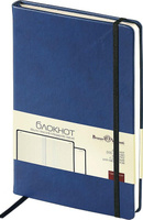 Блокнот Bruno Visconti Блокнот с фиксирующей резинкой "Megapolis Velvet", А5, 100 листов, клетка, темно-синий