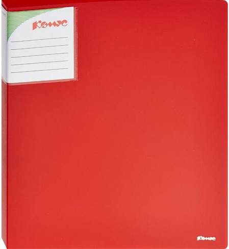 Папка/конверт Комус Папка на 2-х кольцах Шелк 25 мм красная до 150 листов (пластик 0.7 мм)